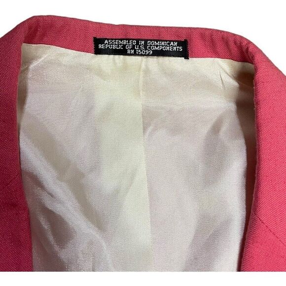 Pink "David Taylor" L Men 42 Blazer Sport Coat Unusual Front Pocket Activewear - Picture 3 of 10